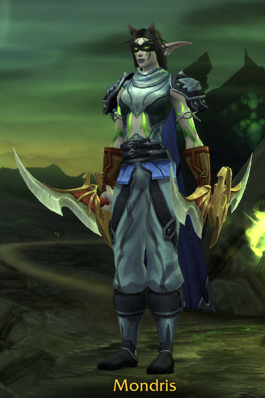 Mondris, one of Kelley's World of Warcraft characters